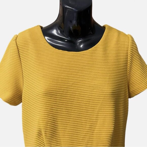 Boden Mustard Yellow Ribbed Dress - Picture 2 of 12